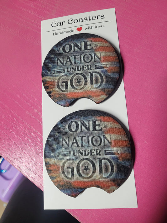 1 Nation Car Coasters